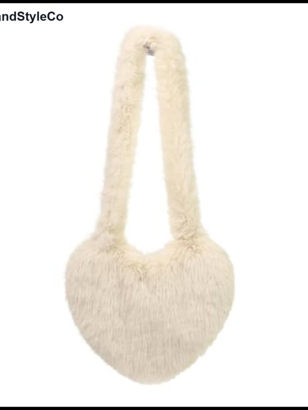 Faux Fur Heart Shaped Crossbody Shoulder Bag Tote Purse